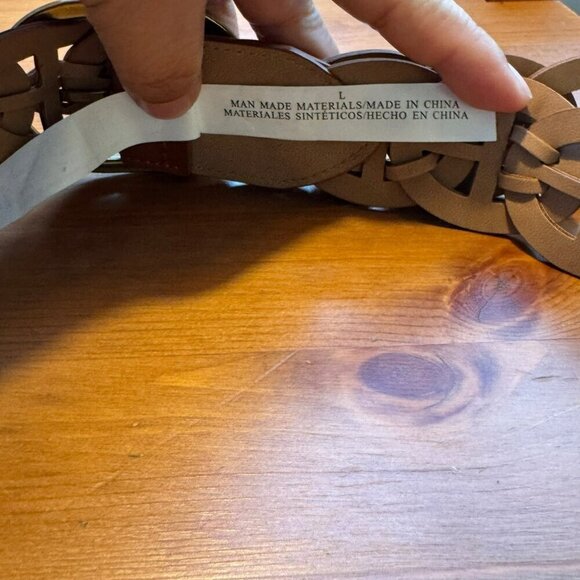 Target Braided Faux Leather Belt With Brass Buckle For Women‎ Size Large - Picture 3 of 7